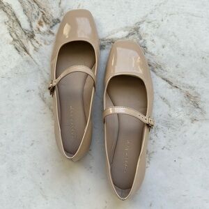 Mary Jane Nude Patent Strap Shoe